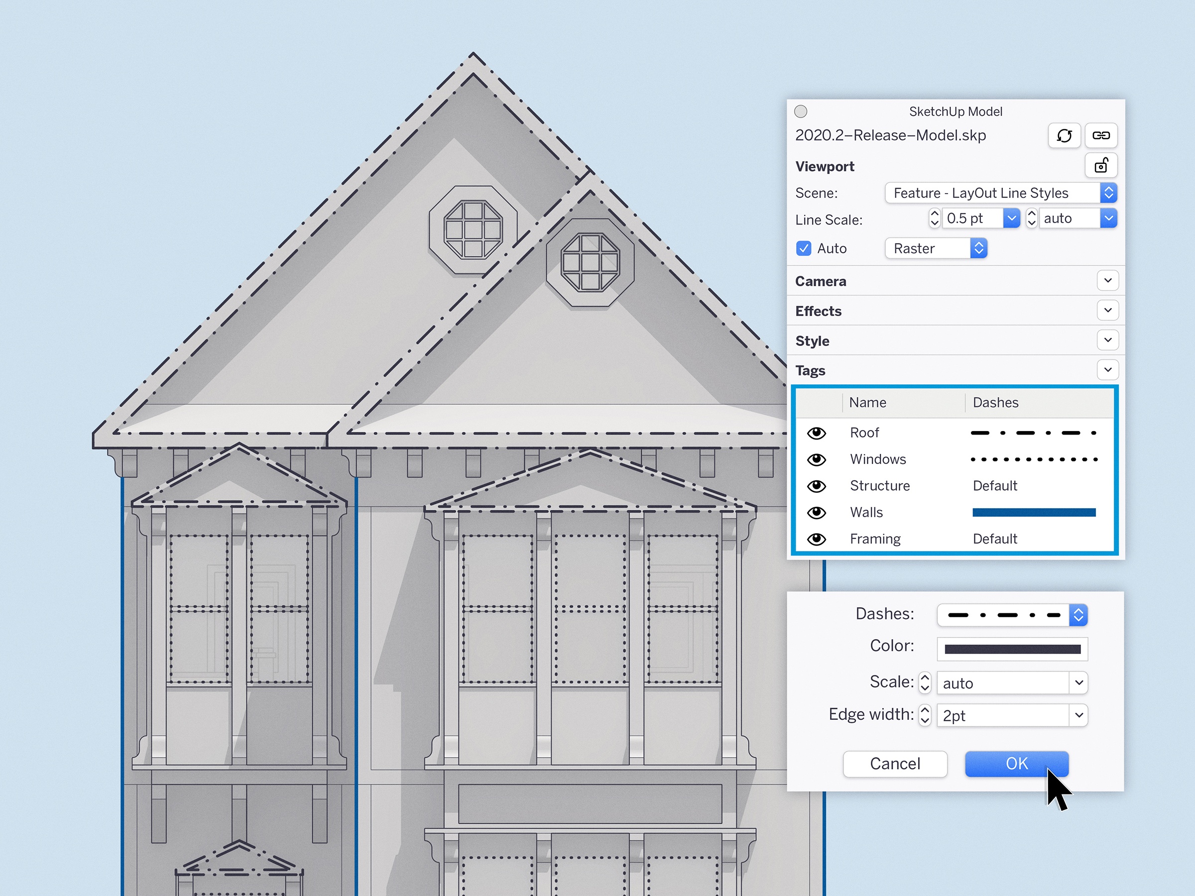 Layout sketchup чертежи